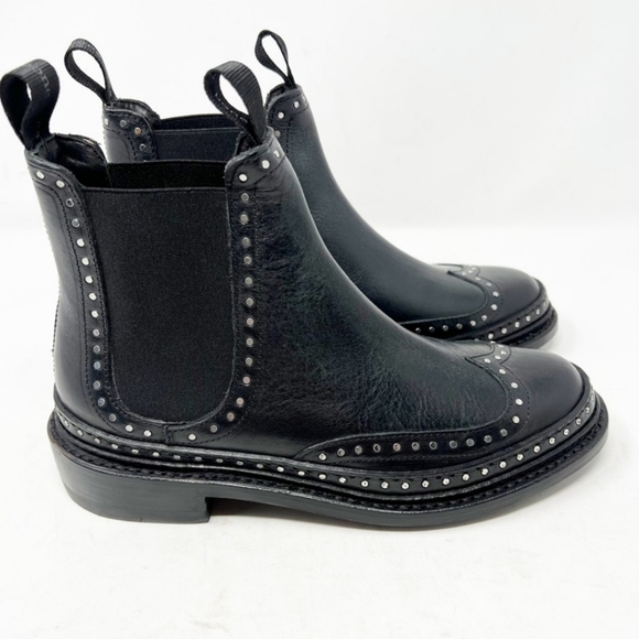 NWT Rag & Bone Benson Black Studded Leather Boots 11 - Picture 11 of 11